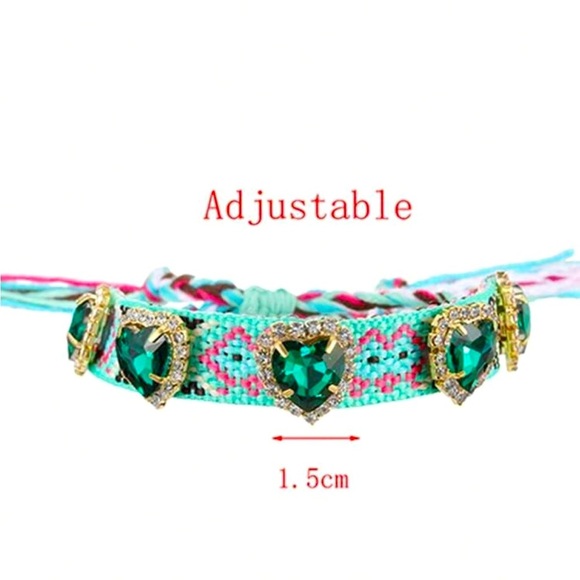 Emerald Green Heart Bracelet - Picture 4 of 4